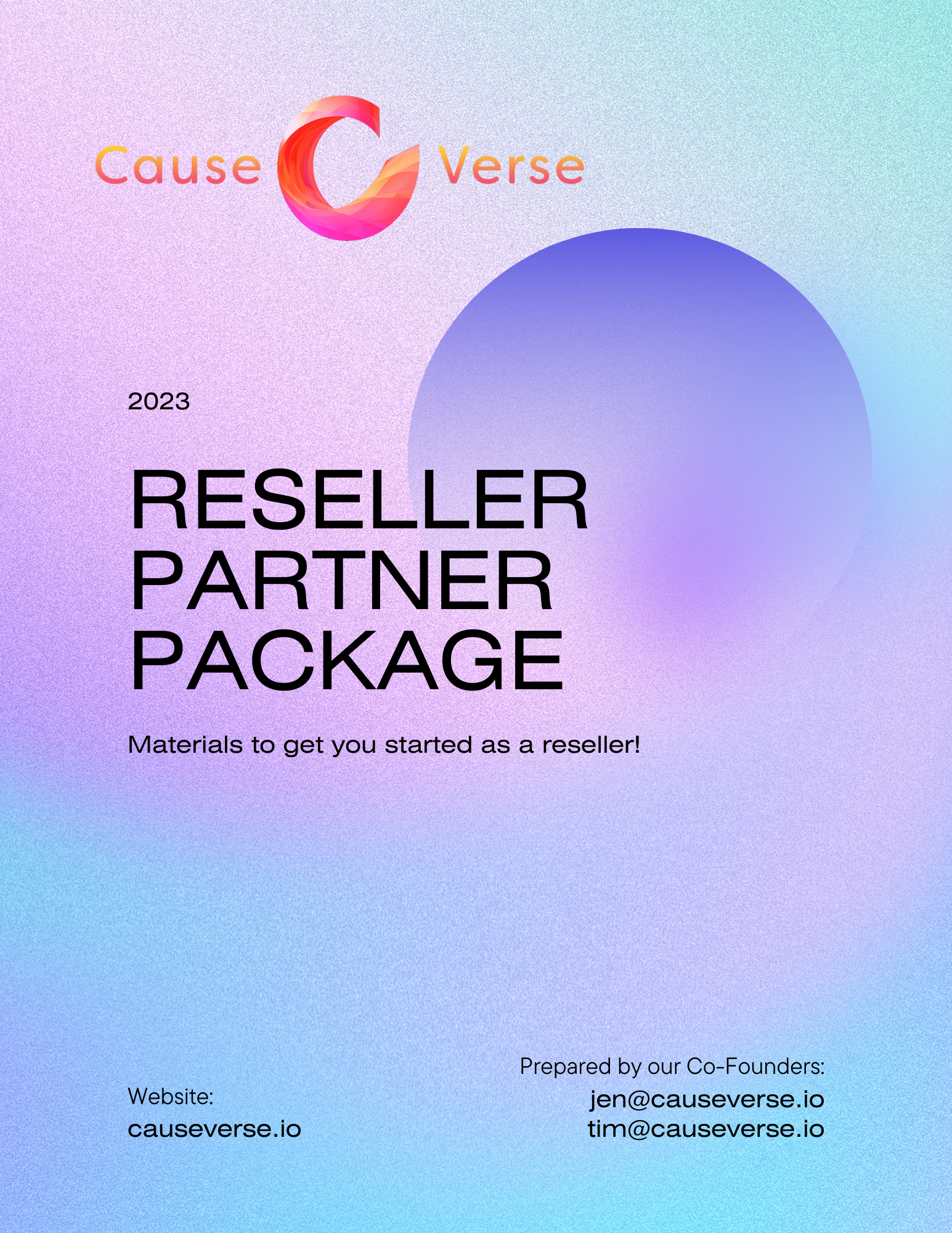 Reseller Partner Package Front Cover